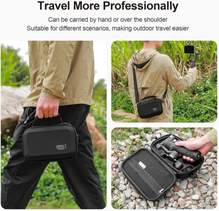 Skyreat Osmo Mobile 7P Case,PU Leather Portable Storage OM 7P Case Shoulder Bag for DJI OM 7 /7P Smartphone Gimbal Stabilizer Accessories - Image 7