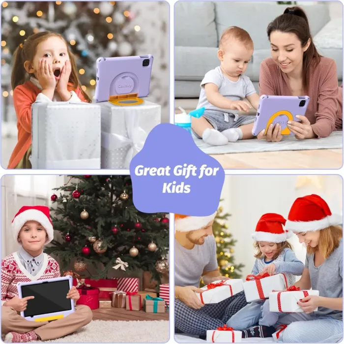 Kids Tablet 11 Inch Android 14, Toddler Tablet 12GB+128GB 2TB Expandable, Octa-Core, 8000mAh, with Drop-Proof Case, Parental Control, WiFi 6, GMS Certified, Bluetooth 5.4, Purple - Image 8