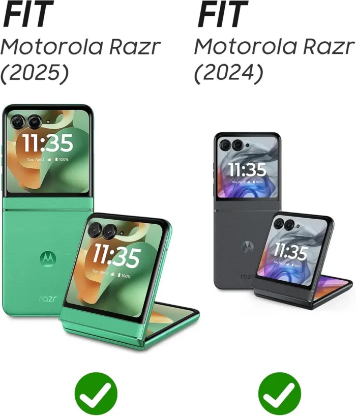 for Motorola Razr 2024/2025 Case Built-in Privacy Screen Protector&Hinge Protection Shockproof All-Inclusive Smartphone Cover Wireless Charging for Motorola Razr 2024/2025(Natural Titanium) - Image 3