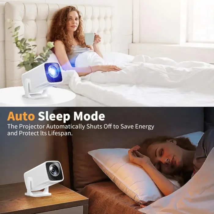 Mini Projector, Portable Projector 4K Support, Full HD 1080P Outdoor Projector, 270° Rotation Movie Projector, Max 200" Screen, Compatible with Smartphone, TV Stick, Laptop, PS4, HDMI, USB - Image 7