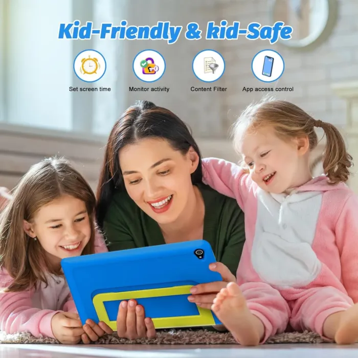Kids Tablet, Android 14 Tablet for Kids 10 inch Octa-Core with Case, 64GB 1TB TF Card Expandable for Toddler Children, Parental Control, Dual Camera, WiFi,Gift - Image 7