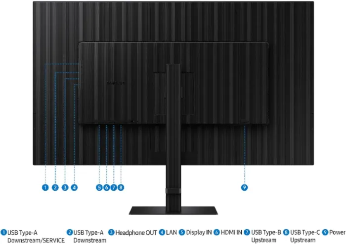 SAMSUNG 37-inch ViewFinity S8 (S80UD) 4K UHD HDR10 High Resolution Monitor, USB-C, Height Adjustable Ergonomic Stand, Built-in KVM Switch, Advanced Eye Care, LS37D800UANXZA, 2025 - Image 7