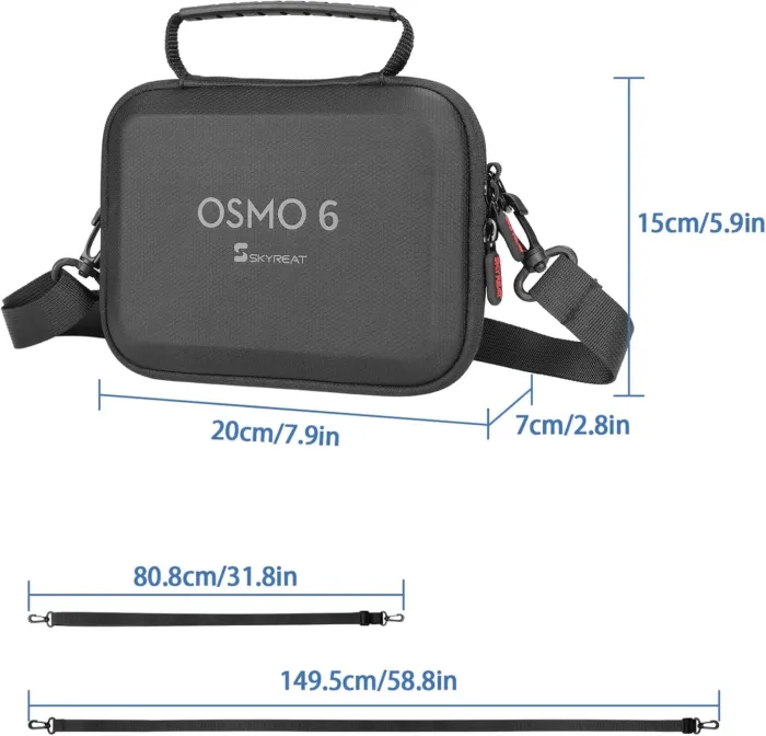Skyreat Osmo Mobile 6 Case,PU Leather Portable Storage OM 6 Case Shoulder Bag for DJI OM 6 Smartphone Gimbal Stabilizer Accessories - Image 7