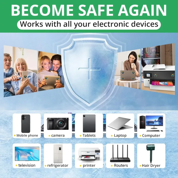 6 Pcs Cell Phone Protection Stickers Neutralizers for Smartphones, Tablets, Laptops, Computers, WiFi, TV, Monitors - All Devices - Image 5