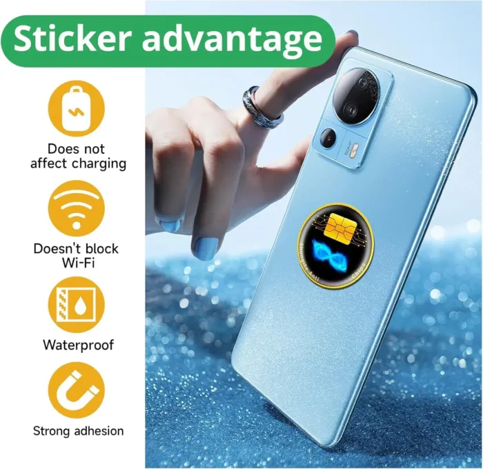 6 Pcs Cell Phone Protection Stickers Neutralizers for Smartphones, Tablets, Laptops, Computers, WiFi, TV, Monitors - All Devices - Image 6