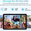 Android Tablet, 10 inch Android 15 Tablet with Octa-Core Processor, 12GB RAM 64GB ROM 2TB Expand, 1280x800 HD Touchscreen, GPS, WiFi 5, Dual Camera, BT5.0, 6000mAh, Widevine L1 (Black)