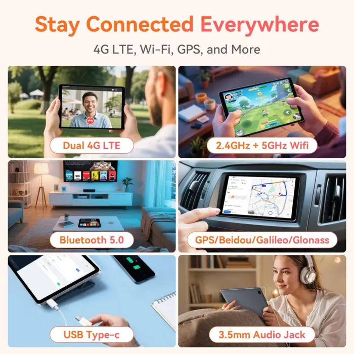 ALLDOCUBE Android 15 Tablet, 8.7" iPlay 60 Mini Tab, 90Hz Reflex, 400Nits, Octa-Core CPU, Widewine L1, Dual Speakers, 4000mAh, 4G LTE+2.4G/5G WiFi+BT 5.0, GPS, 800×1340HD, 12GB+64GB(512GB TF) - Image 10