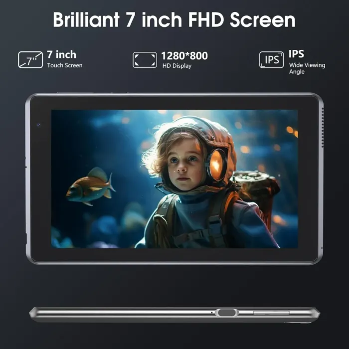 7 inch Tablet, Android 11 Tablet with, 2GB+32GB+1TB (Expand), Quad-Core, BT, Wi-Fi, Educational, Music, Dual Camera - Image 5