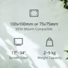 AOC AM400G Single Monitor Stand - Full Adjustable Monitor Desk Mount Swivel Vesa Bracket with C Clamp, Grommet Mounting Base for 17 to 34 Inch Computer Screens - Each Arm Holds 4.4 to 19.8lbs