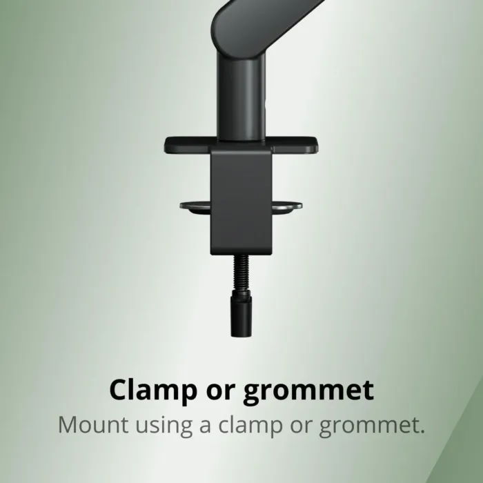 AOC AM400G Single Monitor Stand - Full Adjustable Monitor Desk Mount Swivel Vesa Bracket with C Clamp, Grommet Mounting Base for 17 to 34 Inch Computer Screens - Each Arm Holds 4.4 to 19.8lbs