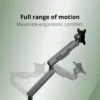 AOC AM400G Single Monitor Stand - Full Adjustable Monitor Desk Mount Swivel Vesa Bracket with C Clamp, Grommet Mounting Base for 17 to 34 Inch Computer Screens - Each Arm Holds 4.4 to 19.8lbs