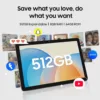 10" Tablet, 2025 Android 14 with Octa-core Processor, 8GB&64GB Storage(Expand to 512GB), Metal Casing Upgrade, Dual Camera, WiFi 6&Bth 5, 5000mAh Battery