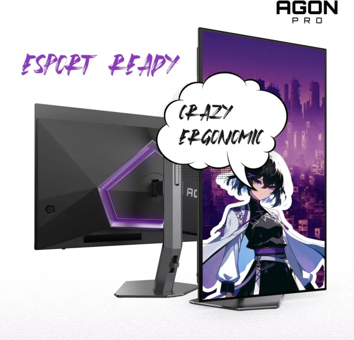 AOC Agon PRO AG276QZD2 27" OLED Tournament Gaming Monitor 2560x1440, 240Hz 0.03ms, G-SYNC, PS5 Xbox Switch Compatible, Glossy, Black - Image 4