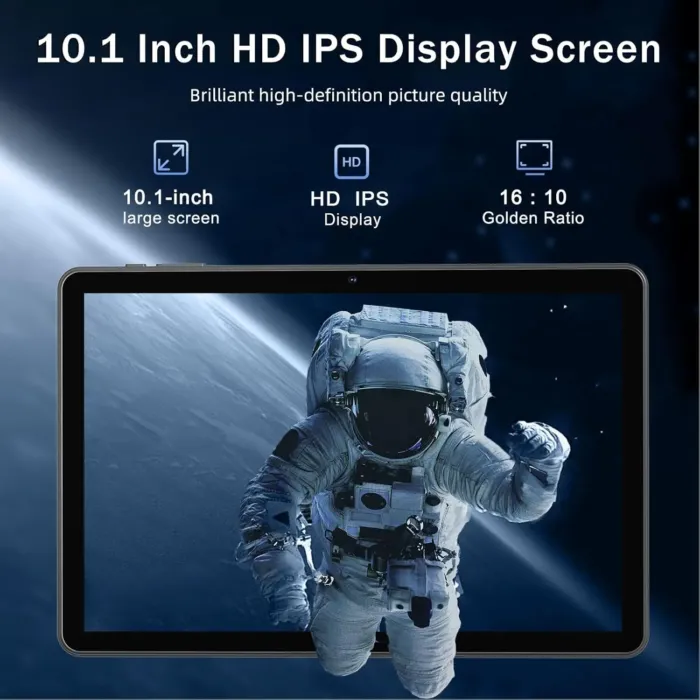 Tablet 10 Inch Android 14 Tablet, 16GB RAM 128GB ROM, 1TB Expansion, Octa-core, Large Capacity Battery, 5MP + 8MP Dual Camera, 5G/2.4G WiFi, Bluetooth 5.0, GPS, Drop-Proof Case - Black (Black) - Image 6
