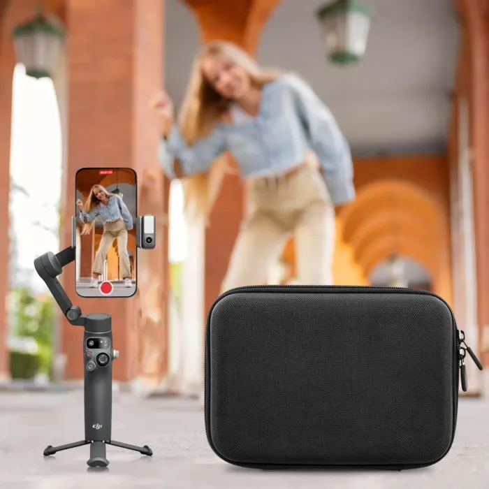co2CREA Osmo Mobile 7P/7 Gimbal Stabilizer Hard Case - Waterproof Travel Storage Box with Custom Foam Insert & Mesh Pocket for DJI OM Mobile 7P Smartphone Gimbal, Accessories, Cables (Black Case) - Image 10