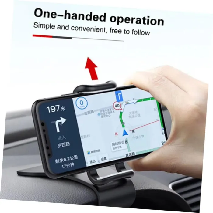 360Degree Car Phone Holder Snap Type Rotation Mobile Phone Bracket for Dashboard Easy Installation Compatible with All Smartphones - Image 5