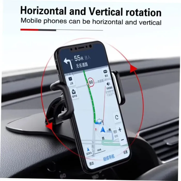 360Degree Car Phone Holder Snap Type Rotation Mobile Phone Bracket for Dashboard Easy Installation Compatible with All Smartphones - Image 8