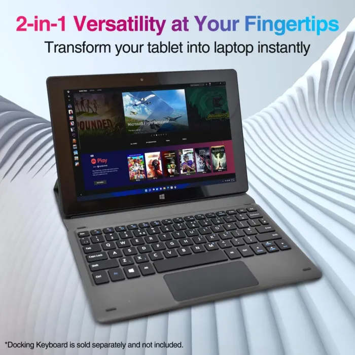 Fusion5 10.1" Windows 11 Tablet PC - FWIN232 Plus Ultra Slim Tablet Computer - 8GB RAM, Full HD 10 Inch Display, 5G WiFi, Quad-Core CPU, USB 3.0, Micro HDMI, Dual Cameras, Bluetooth - Image 6