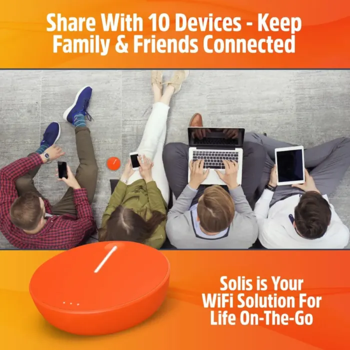 SIMO Solis Lite 4G LTE Mobile Hotspot, Portable WiFi for Travel in 140+ Countries, No SIM Card, No Contract Required, Multi-Carrier Network Wireless Access Point, 10 Devices, 1GB/Month Lifetime Data - Image 12