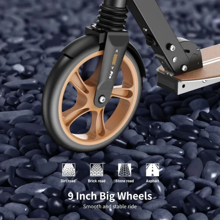 Kick Scooter for Ages 6+,Kid, Teens & Adults. Max Load 240 LBS. Foldable, Lightweight, 8IN Big Wheels for Kids, Teen and Adults, 4 Adjustable Levels. Bearing ABEC9 - Image 7