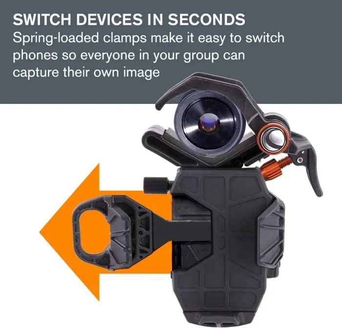 Celestron – NexYZ – 3–Axis Universal Smartphone Adapter for Telescope – Digiscoping Smartphone Adapter – Capture Images and Video Through Your Telescope or Spotting Scope - Image 7