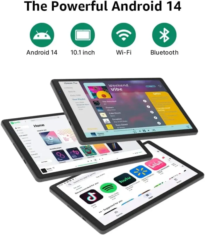 10.1“ Tablet, 2025 Latest Android 14 with Octa-Core Processor, 8GB&64GB Storage(Expand to 512GB), Dual Camera, G-Sensor, WiFi 6&Bth 5, 5000mAh Battery - Image 3