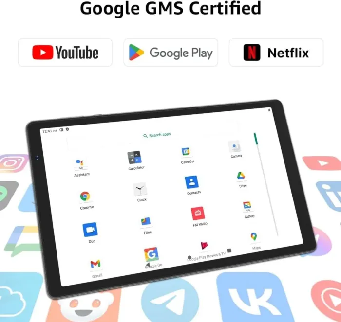 10.1“ Tablet, 2025 Latest Android 14 with Octa-Core Processor, 8GB&64GB Storage(Expand to 512GB), Dual Camera, G-Sensor, WiFi 6&Bth 5, 5000mAh Battery - Image 6