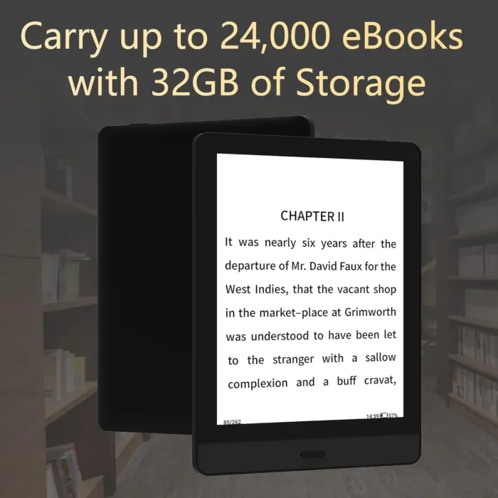Bigme ePaper Tablet eBook Reader 32GB 6 Inch Black and White Display, Brightness Adjustment,Page Turn Button - Image 9
