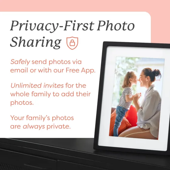 Skylight Frame – WiFi Digital Picture Frame Customer Support, Touch Screen Digital Photo Frame with Easy Setup, Photo Gifts for Parents and Grandparents - 10 Inch Black - Image 5