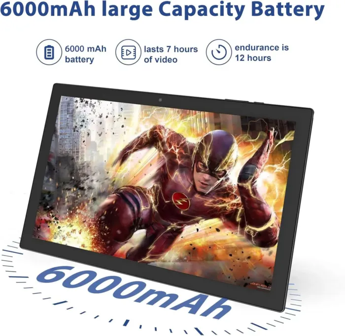 10.1 inch Tablet, Andaroid 14 tablet, 6GB RAM 32GB ROM 1TB Expand, Quad Core Processor, 2MP+8MP Dual Camera, Bluetooth, WiFi 6, 6000mAh Battery, IPS High Definition Screen, Powerful Tablet. - Image 5