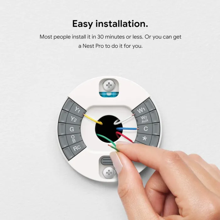 Google Nest Learning Thermostat - 3rd Gen (2015) - Programmable Smart Thermostat for Home - Works with Alexa - Stainless Steel - Image 7