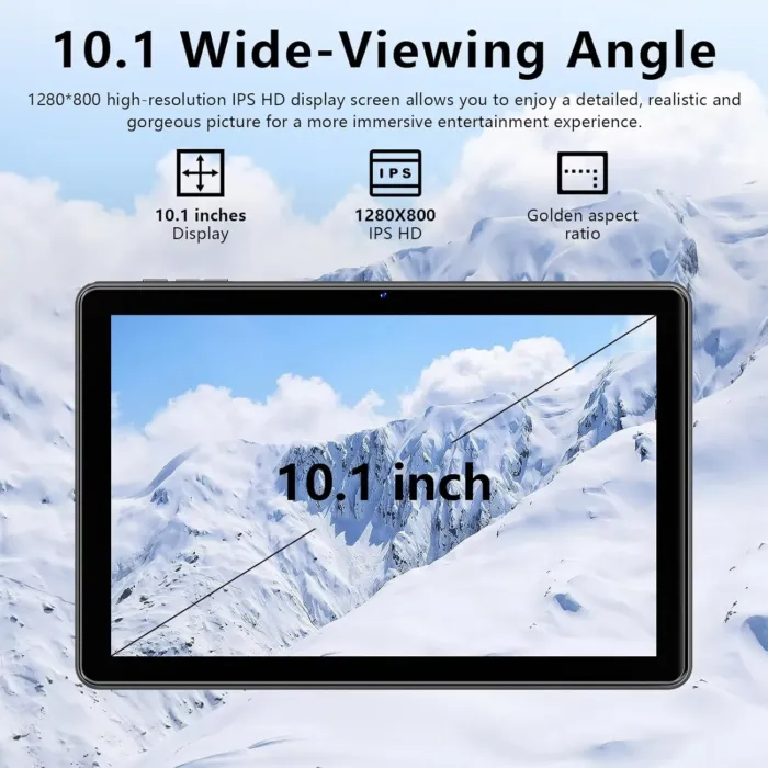Tablet 10 Inch Android 14 2024 New Tablets, 12GB+128GB, 1TB Expand, Widevine L1 Compatible Octa-Core Tablet with WiFi 6, 6000mAh Battery, Dual Camera(5MP+8MP) - Image 6