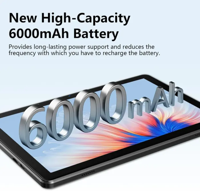 Tablet 10 Inch Android 14 2024 New Tablets, 12GB+128GB, 1TB Expand, Widevine L1 Compatible Octa-Core Tablet with WiFi 6, 6000mAh Battery, Dual Camera(5MP+8MP) - Image 7