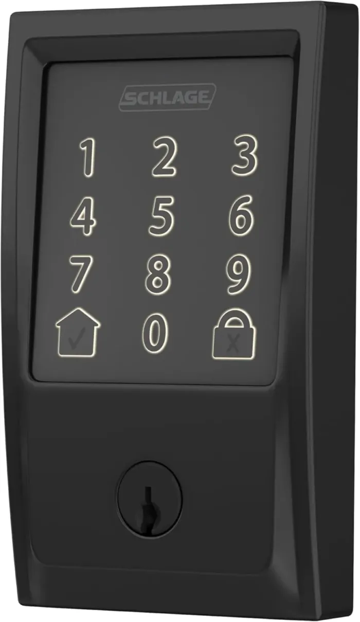 Schlage Encode Smart WiFi Deadbolt Lock for Front Door - Keyless Entry with App or Touchscreen - Works with Alexa, Apple HomeKit, Hey Google, & Airbnb - Create Codes for Guests - Matte Black - Image 10