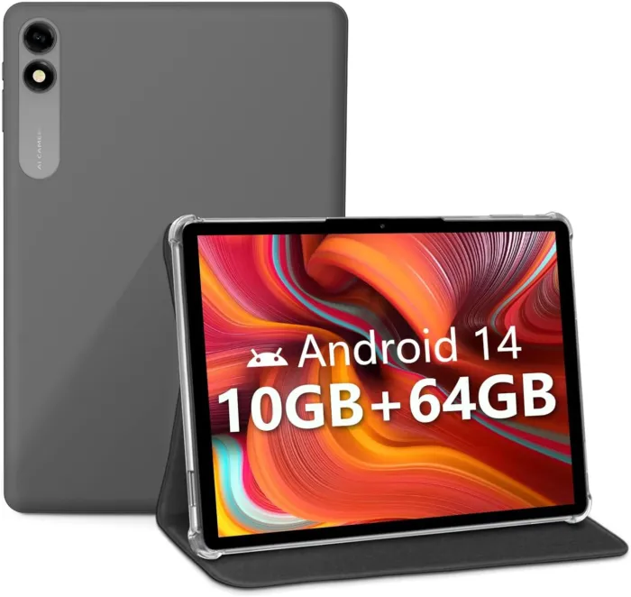 10.1'' Android 14 Tablet, Black, 10GB RAM+64GB ROM, Widevine L1, HD IPS Display, 6000mAh Battery, Dual-Band Wi-Fi, Bluetooth 5.0, 1TB Expandable Storage - Image 8
