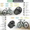 BAFANG Mid Drive Kit 750W 1000W 500W BBS02B BBS-HD Electric Bike Conversion Kit 48V 52V Ebike Conversion Kit for 68-73MM Mountain Bike Road Bike with Battery and Display(Optional)