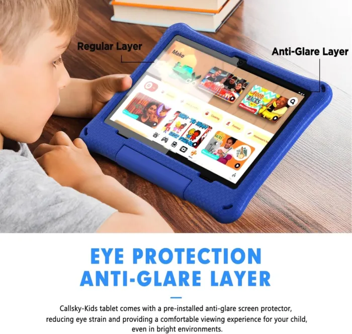 Kids Tablet, 10.1 Inch Android 15 Tablet for Kids, 12GB+64GB, Octa-Core, 6000mAh Battery, WiFi 6, Pre-Installed Kids Apps, Parental Control, with EVA Protective Case – Ideal Gift for Toddler (Blue) - Image 5