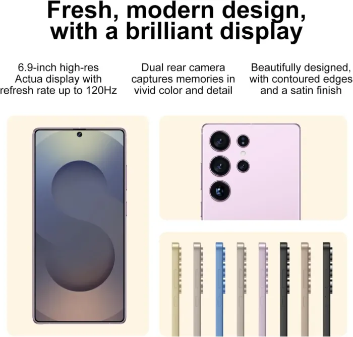 Unlocked Android Phone, X25 Ultra 5G Smartphone, 8+256GB+128GB Android Cell Phone, 6800 mAh Battery, 48MP+108MP Camera, 6.9" LCD Display, Dual SIM, US Version (Glam Pink) - Image 4