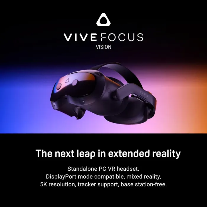 HTC Vive Focus Vision — Mixed Reality and PC VR Headset + Controllers — Consumer Edition - Image 3