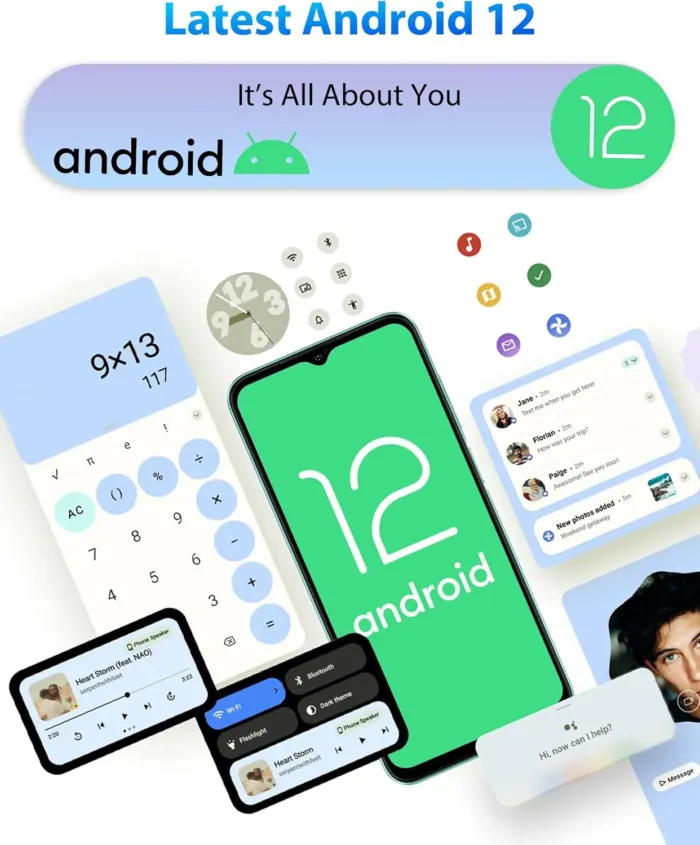 Ulefone Unlocked Smartphone, Note 14 Cell Phone Unlocked, Android 12, 6.52" IPS Full-Screen, 4500mAh, 7GB + 16GB, 3-Card Slots, 8MP Camera, Dual SIM, Face Recognition, 4G Cheap Phones - Green - Image 8