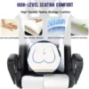 BestOffice High-Back Gaming Chair PC Office Chair Computer Racing Chair PU Desk Task Chair Ergonomic Executive Swivel Rolling Chair with Lumbar Support for Back Pain Women, Men,White