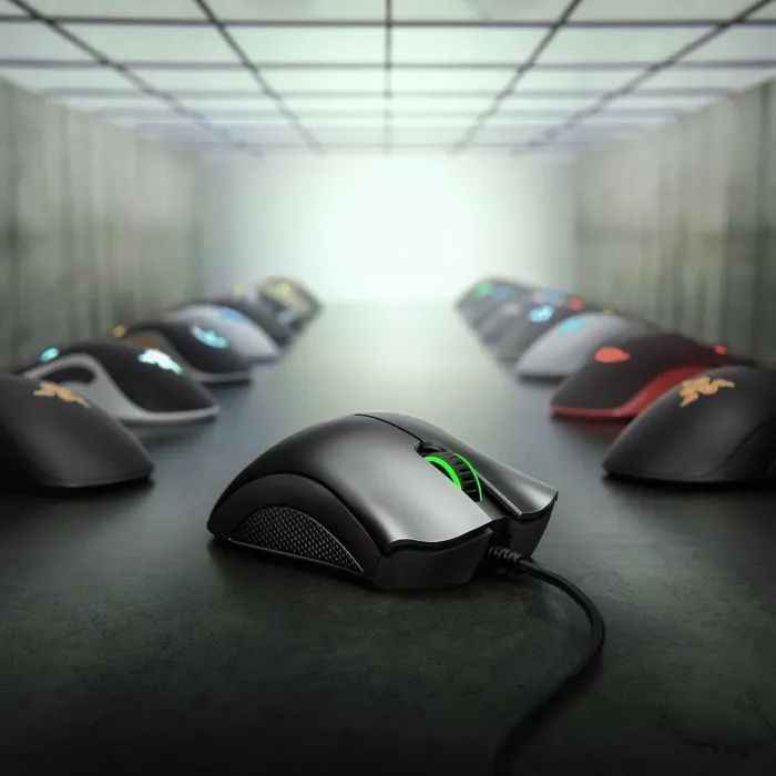 Razer DeathAdder Essential Gaming Mouse: 6400 DPI Optical Sensor - 5 Programmable Buttons - Mechanical Switches - Rubber Side Grips - Classic Black - Image 7