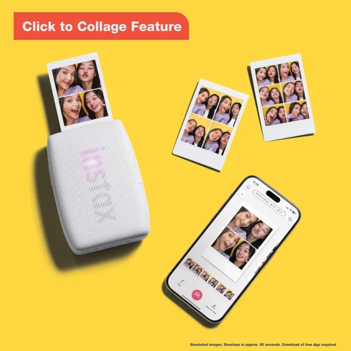Fujifilm Instax Mini Link 3 Smartphone Printer Sage Green + Fuji Film Value Pack (20 Sheets)+ Shutter Accessories Bundle, Incl. Protective Case, 20 Sticker Frames, USB Type C Cable - Image 7