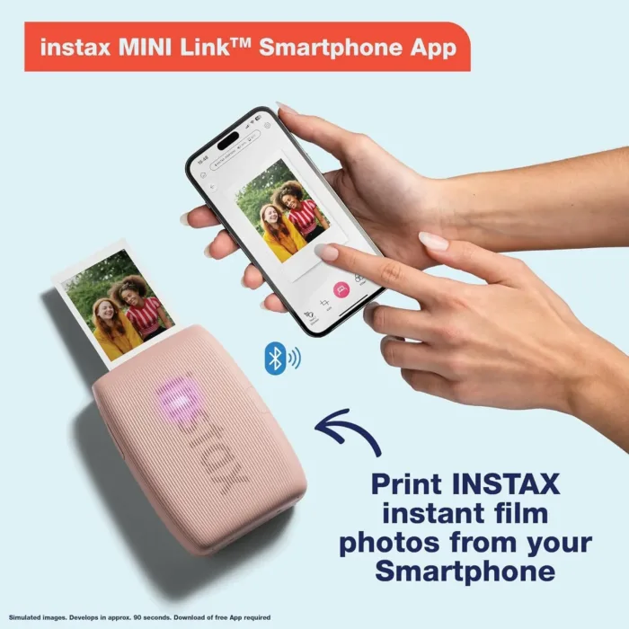 Fujifilm Instax Mini Link 3 Smartphone Printer Sage Green + Fuji Film Value Pack (20 Sheets)+ Shutter Accessories Bundle, Incl. Protective Case, 20 Sticker Frames, USB Type C Cable - Image 8