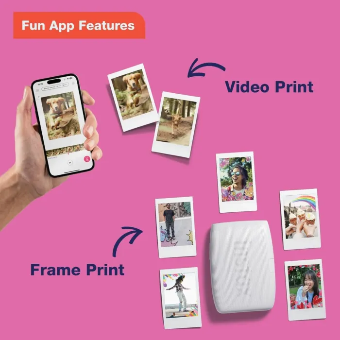 Fujifilm Instax Mini Link 3 Smartphone Printer Sage Green + Fuji Film Value Pack (20 Sheets)+ Shutter Accessories Bundle, Incl. Protective Case, 20 Sticker Frames, USB Type C Cable - Image 9