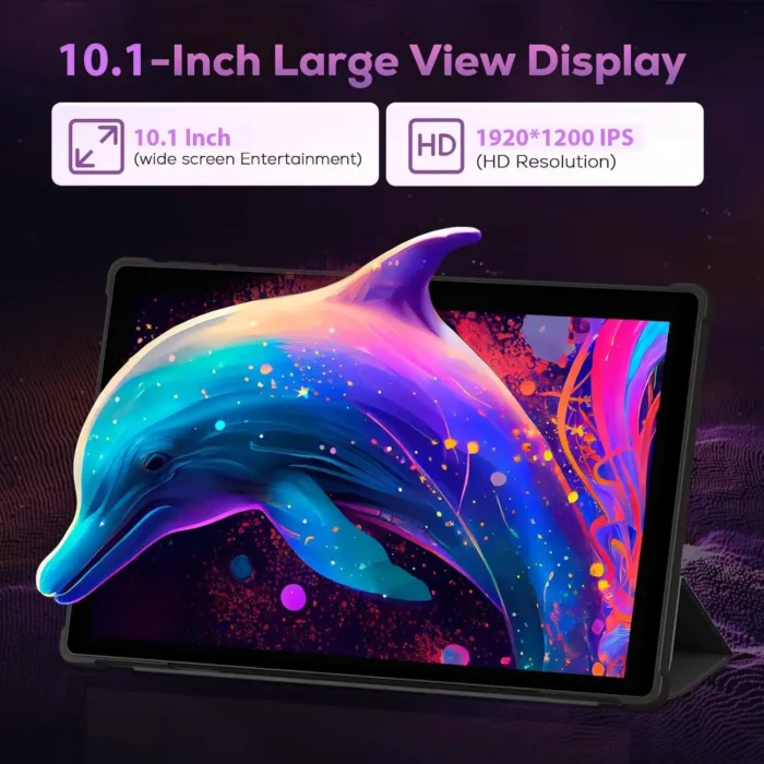 2025 Android 13 Tablets,10.1-inch Tablet with 128GB ROM,19GB RAM,1TB Expand, 2.0GHz CPU, 1920*1200 Incell screen, 8000mAh, 8+13MP WiFi BT5.0 GPS Android Tablet with Keyboard and Mouse - Black - Image 7