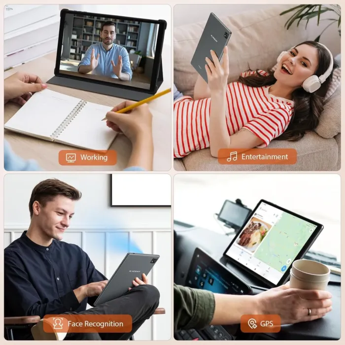 2025 Android 13 Tablets,10.1-inch Tablet with 128GB ROM,19GB RAM,1TB Expand, 2.0GHz CPU, 1920*1200 Incell screen, 8000mAh, 8+13MP WiFi BT5.0 GPS Android Tablet with Keyboard and Mouse - Black - Image 9