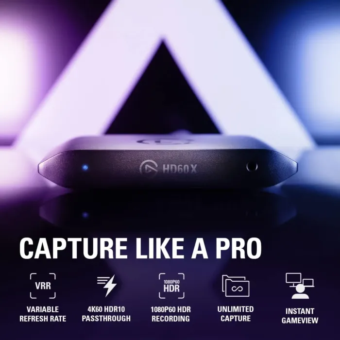 Elgato HD60 X - Stream and Record in 1080p60 HDR10 or 4K30 with Ultra-low Latency on PS5/Pro, PS4/Pro, Xbox Series X/S, Xbox One X/S, in OBS and More, Works with PC and Mac - Image 3