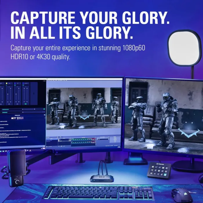 Elgato HD60 X - Stream and Record in 1080p60 HDR10 or 4K30 with Ultra-low Latency on PS5/Pro, PS4/Pro, Xbox Series X/S, Xbox One X/S, in OBS and More, Works with PC and Mac - Image 6