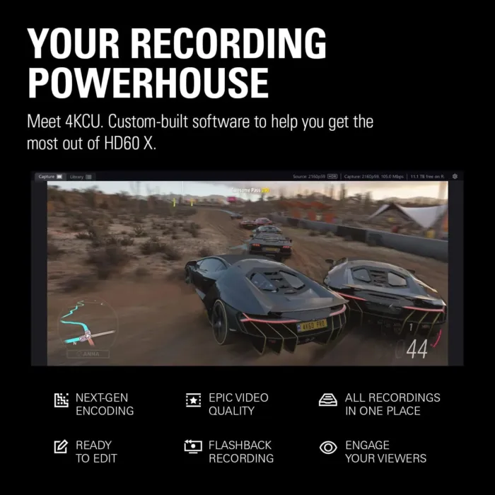 Elgato HD60 X - Stream and Record in 1080p60 HDR10 or 4K30 with Ultra-low Latency on PS5/Pro, PS4/Pro, Xbox Series X/S, Xbox One X/S, in OBS and More, Works with PC and Mac - Image 9